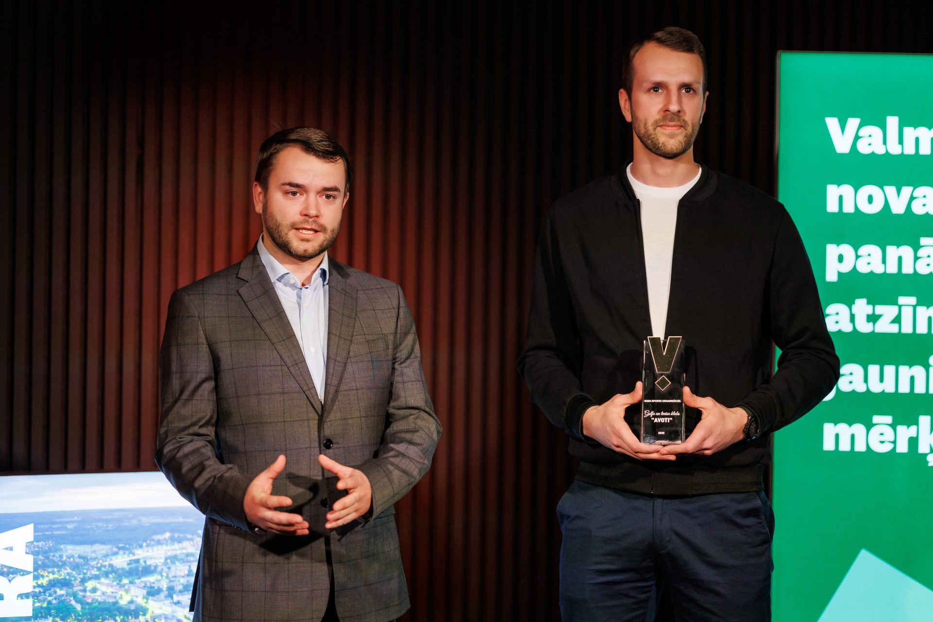 Skats no "Valmieras novada sporta laureāts 2025" balvu pasniegšanas pasākuma.